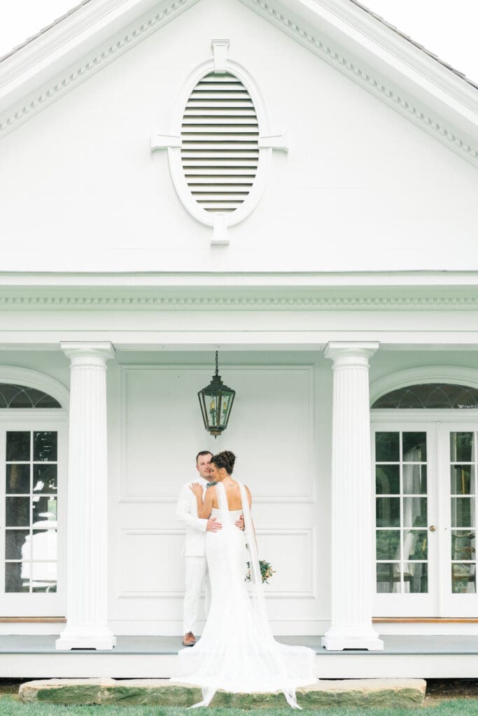 Outdoor garden wedding ceremony at Smith Farm Gardens CT